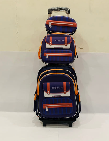 Trolly Bag with Lunch Bag and Pouch