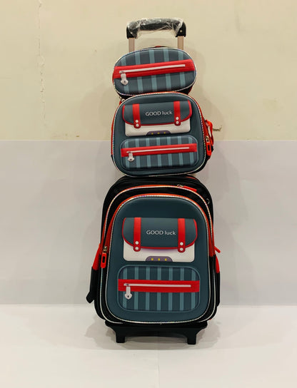 Trolly Bag with Lunch Bag and Pouch